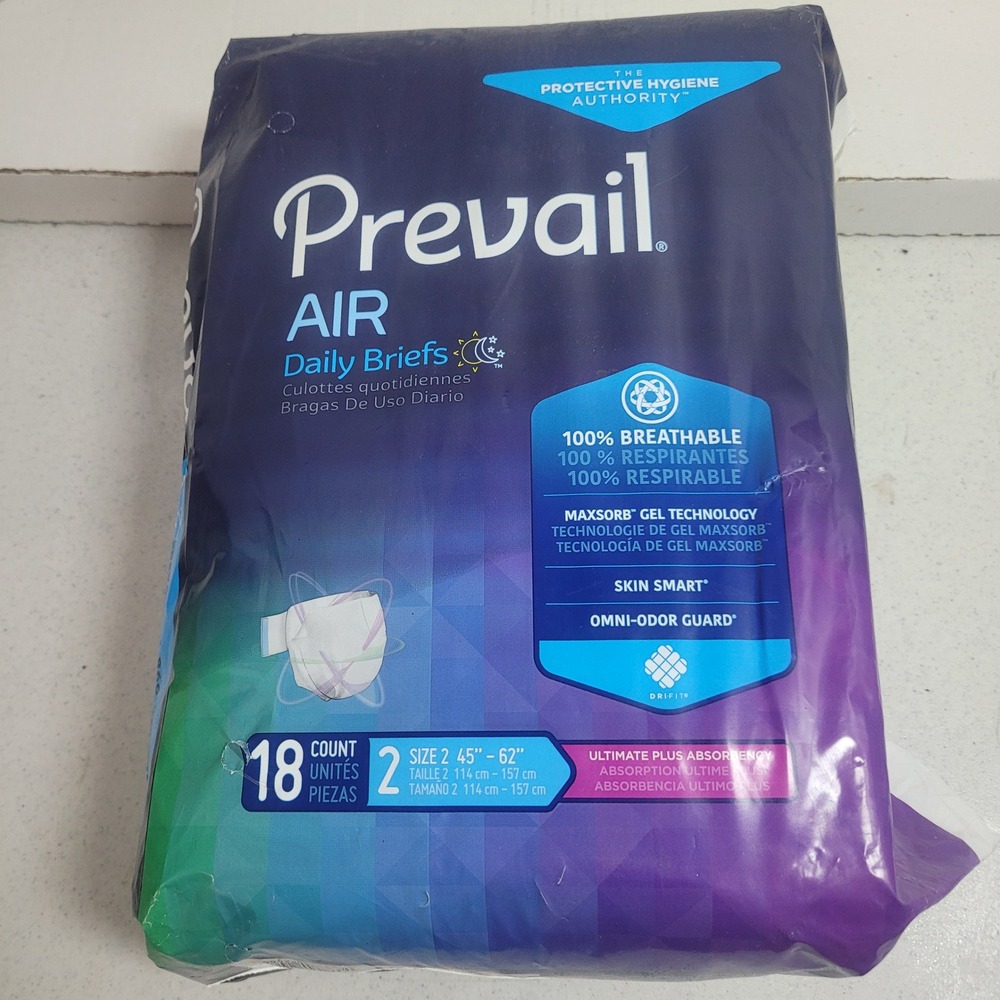 Prevail Air Daily Briefs Size 2 Ultimate Plus Absorbency 18 Count PVBNG-013CA